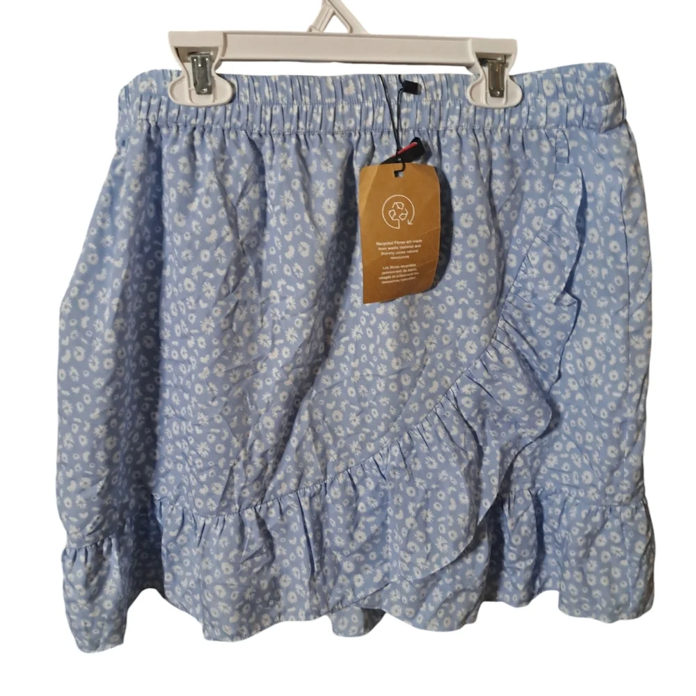 Vera Moda Wrap Blue Skirt W34" L19" NWT - Picture 2 of 3